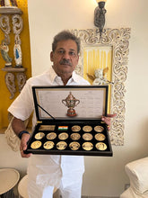 Load image into Gallery viewer, Kirti Azad proudly with his personal collection.
